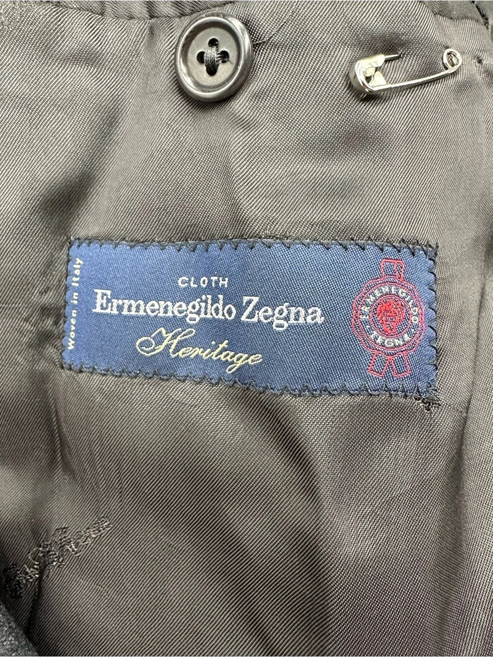 Saks Fifth Avenue x Ermenegildo Zegna Heritage 46R Gray Wool Sport Coat Italy